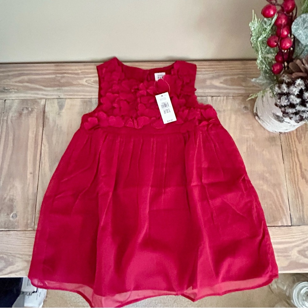 baby Gap Red Floral Special Occasion / Holiday Dress 🌲